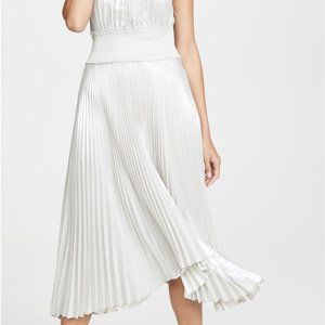 A.L.C. Weston Dress Silver NWT Pleated Size 6